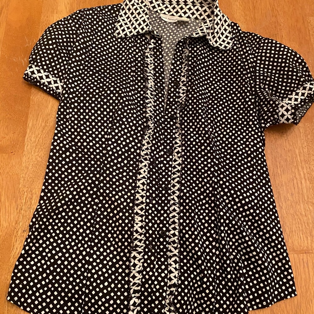 Harve Benaed cotton/ spandex button up blouse XL